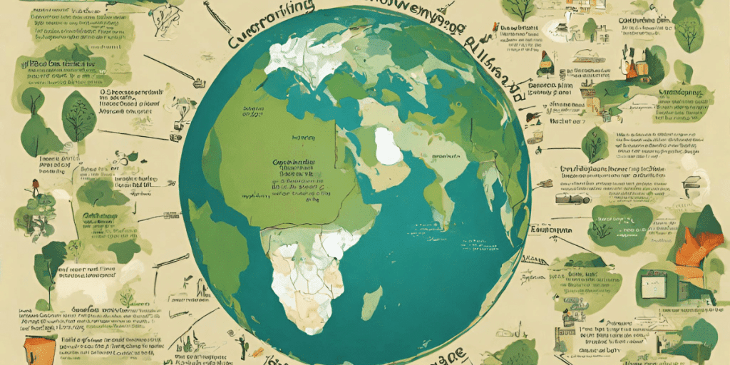 a poster showing the different types of trees and plants around the world