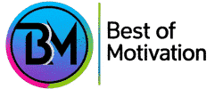 best of motivation logo with a black background